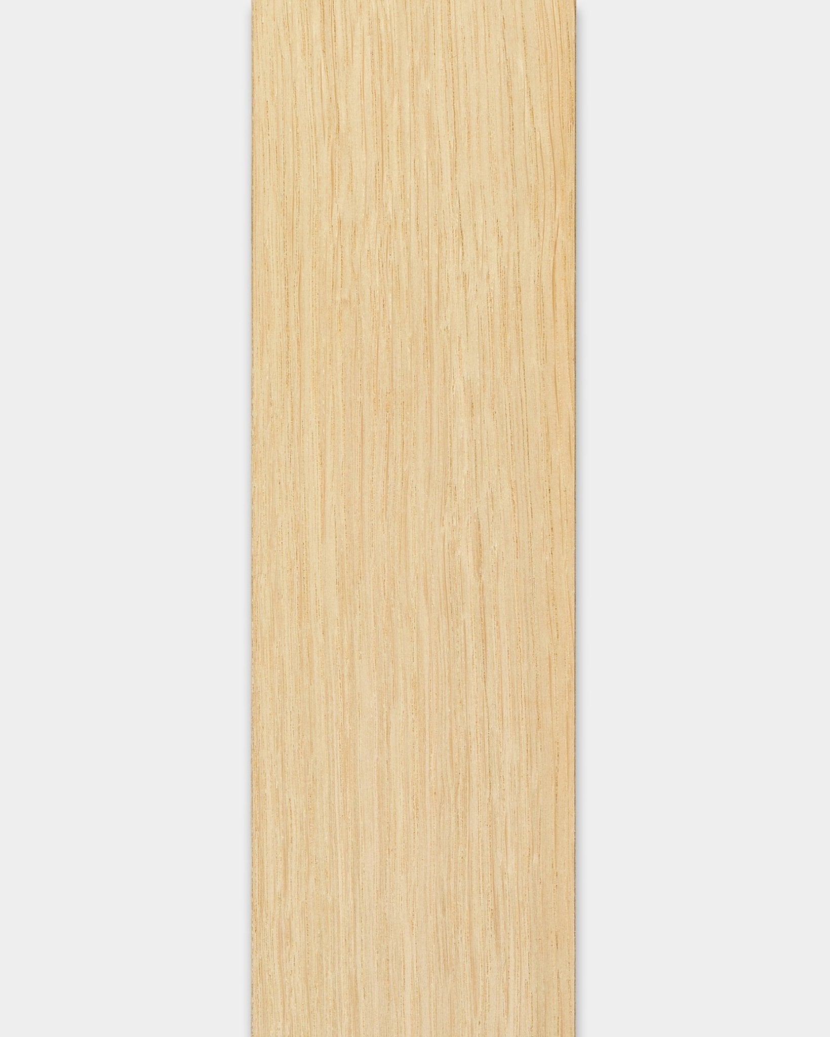 WoodUpp Akupanel Classic Oak slat, 240 cm, smooth light oak veneer with black MDF backing, suitable for acoustic panel repairs or replacing individual slats.