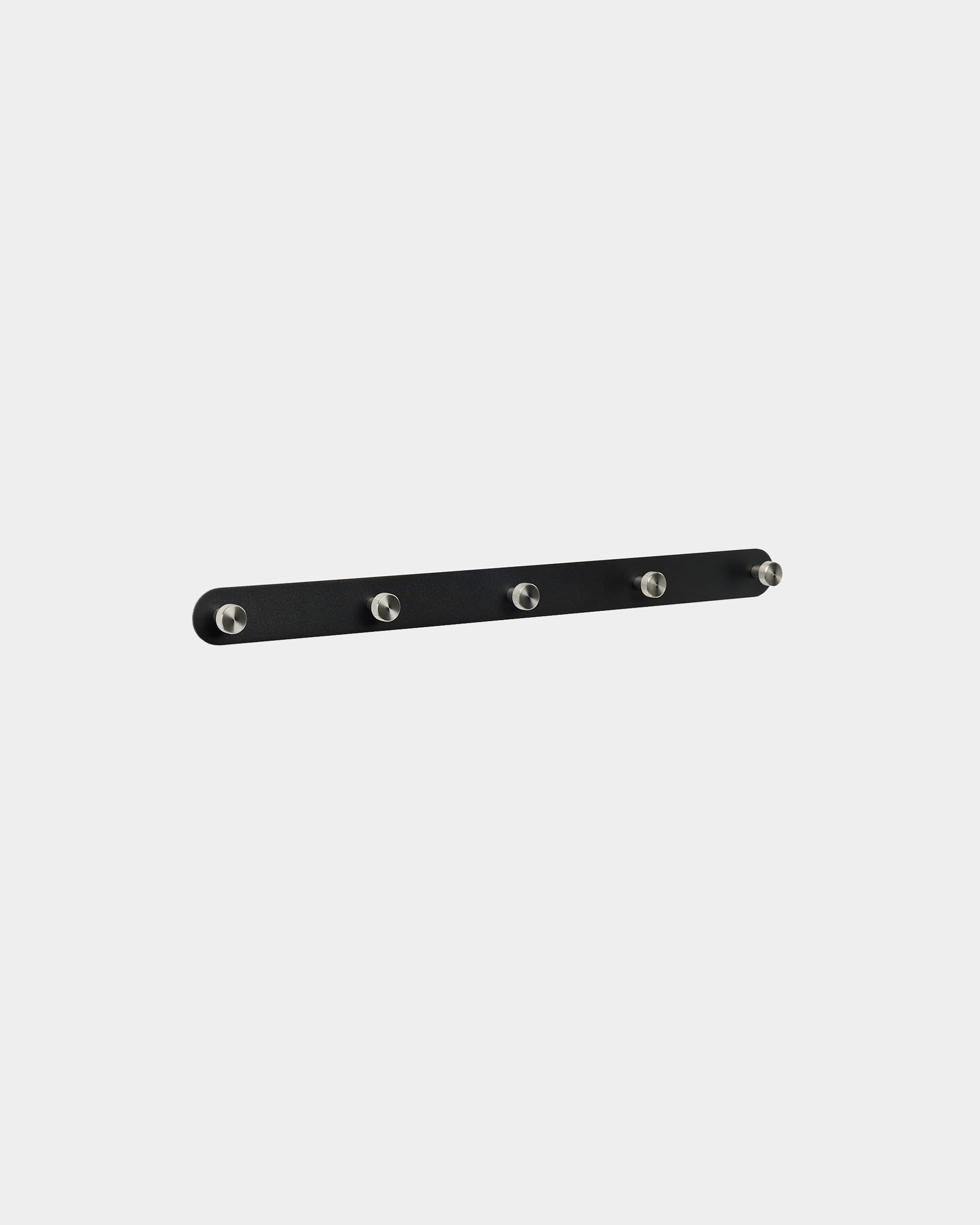 Norr | Coat Hook Rack / X5,  Black/Stainless Steel