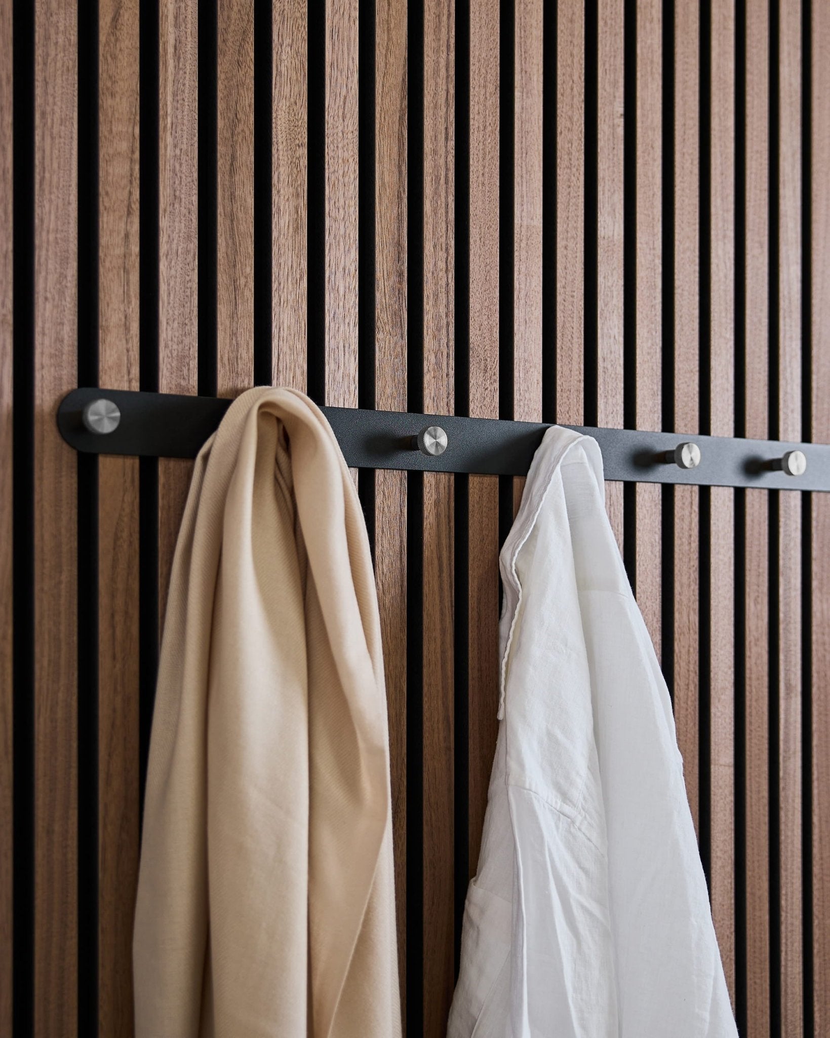 Norr | Coat Hook Rack / X7,  Black/Stainless Steel