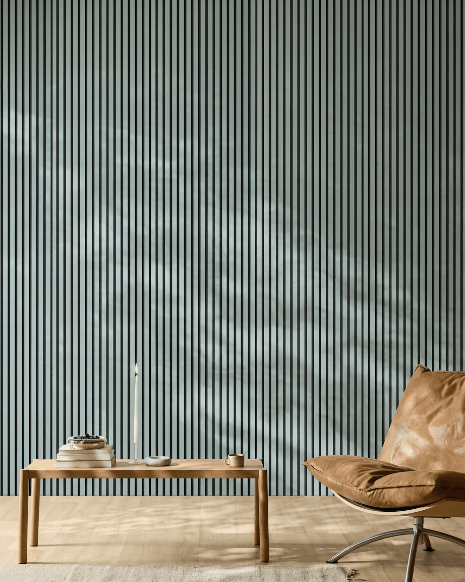 Akupanel | Acoustic Panel / Colored, Cloud, Black Felt, 240 x 60 cm