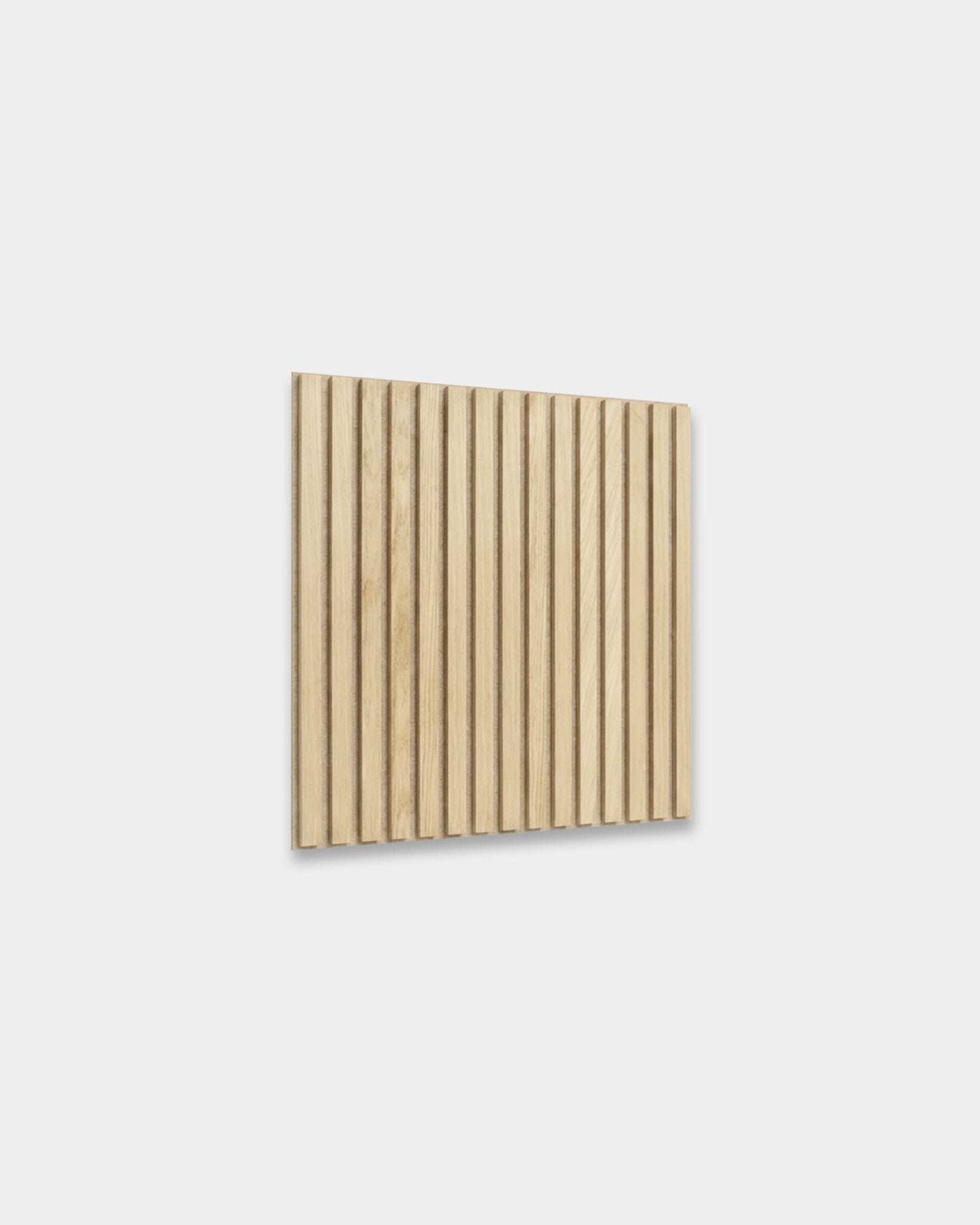 Akupixel | Acoustic Panel / Natural Wood, Carolina Oak, Light Beige Felt, 60 x 60 cm