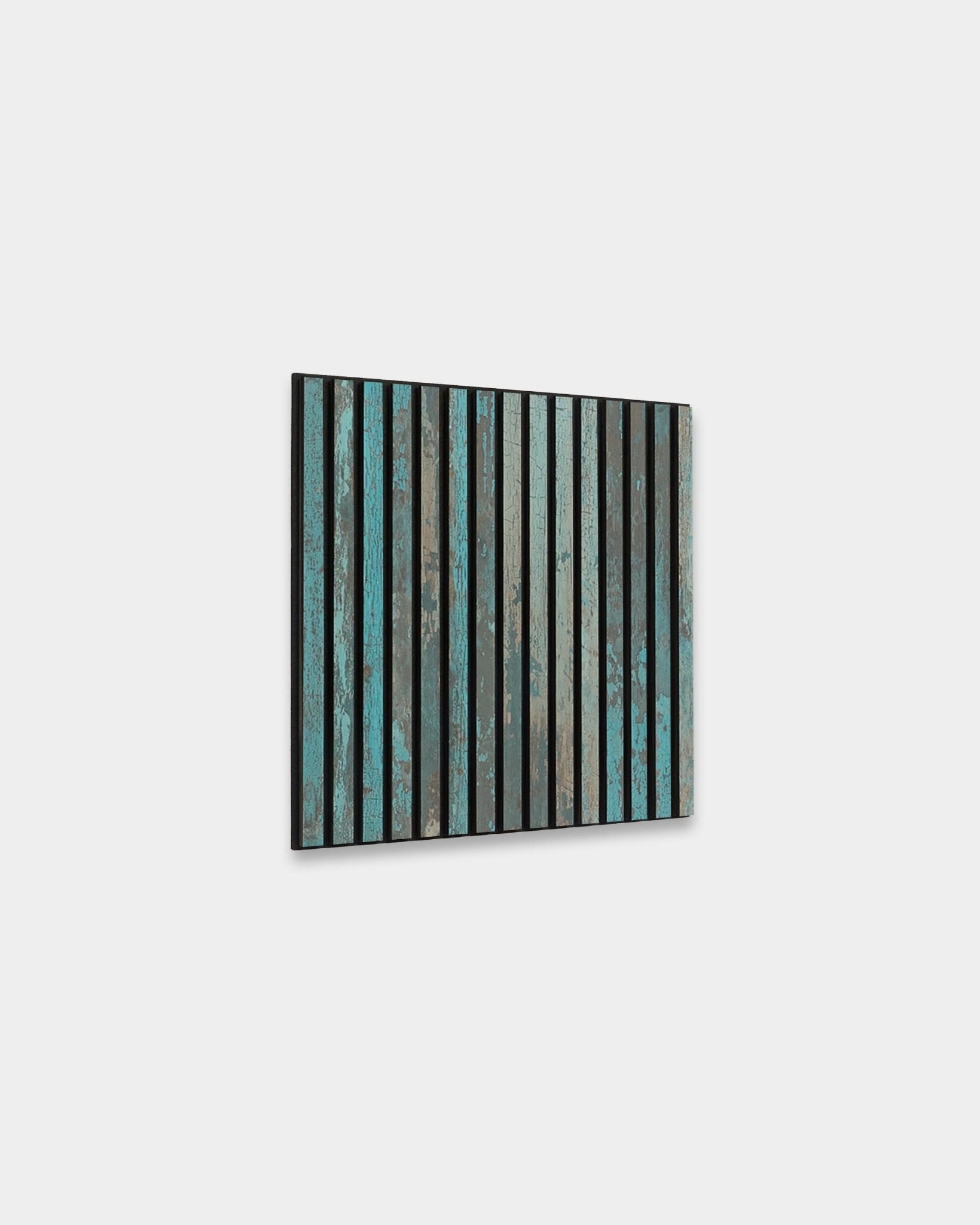 Akupixel | Acoustic Panel / Colored, Oxide Blue, Black Felt, 60 x 60 cm