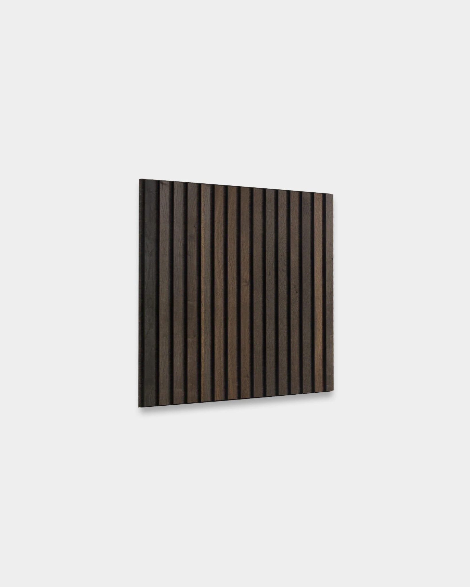 Akupixel | Acoustic Panel / Natural Wood, Rustic Smoked Oak, Bronzed Brown Felt, 60 x 60 cm